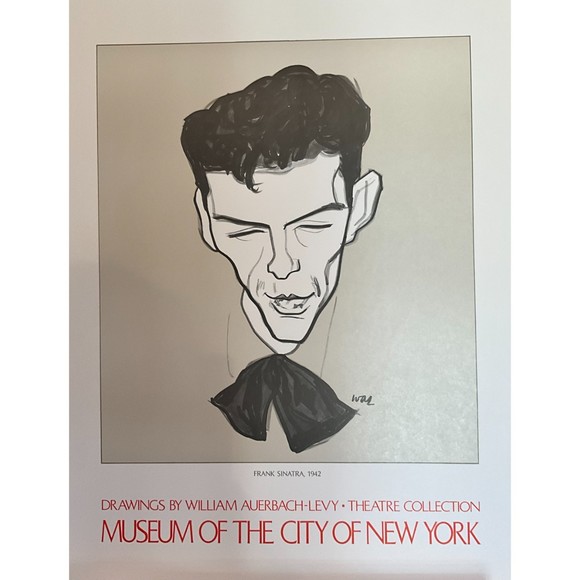 William Auerbach-Levy "Frank Sinatra" Poster - Picture 1 of 1